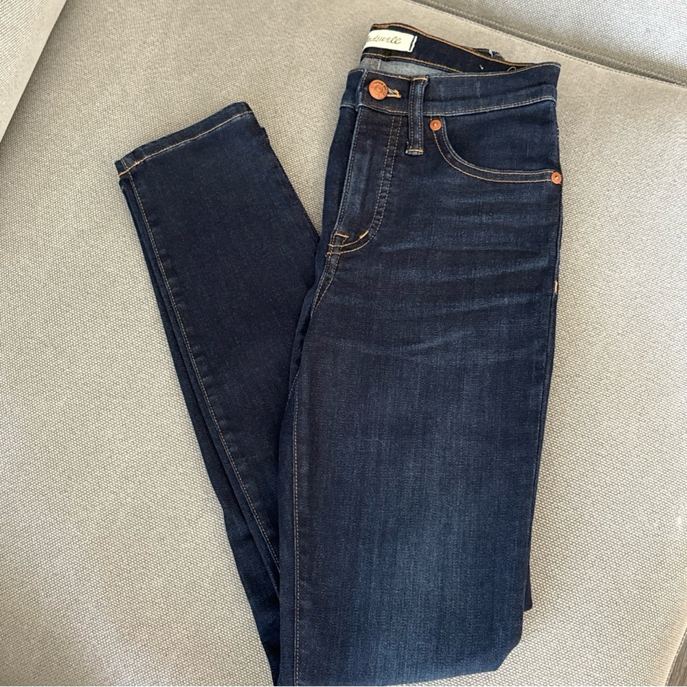 Madewell Dark Blue Women's Skinny Jeans - skinny mid rise 24